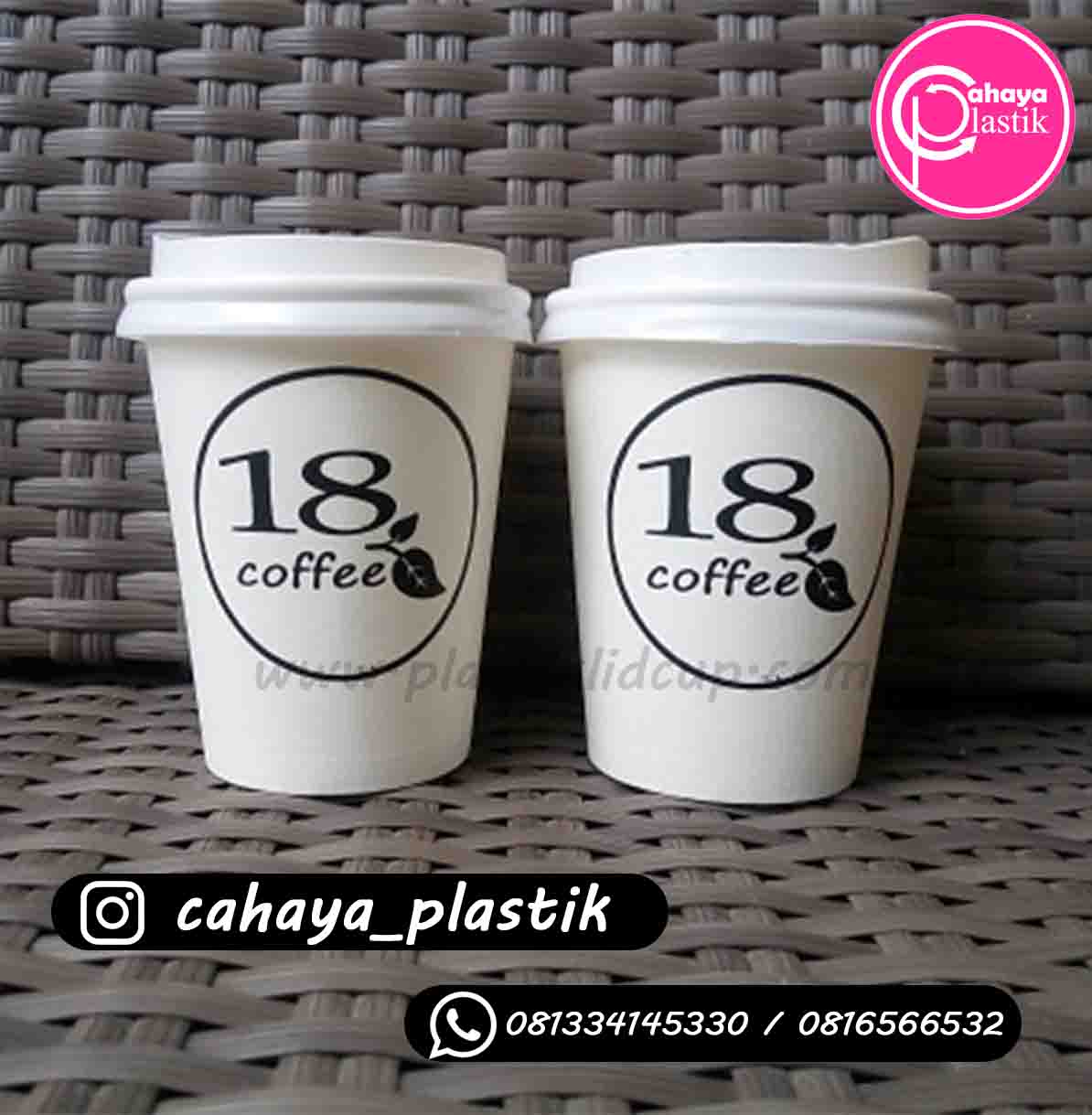 sablon papercup 8 oz hot