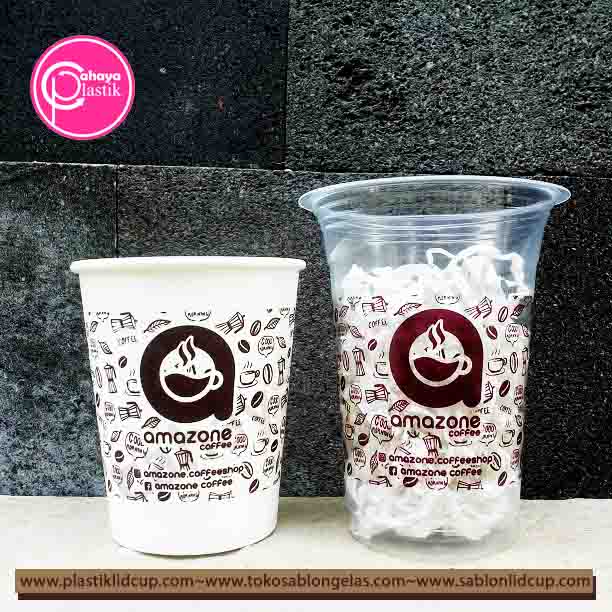 sablon gelas plastik dan papercup hot