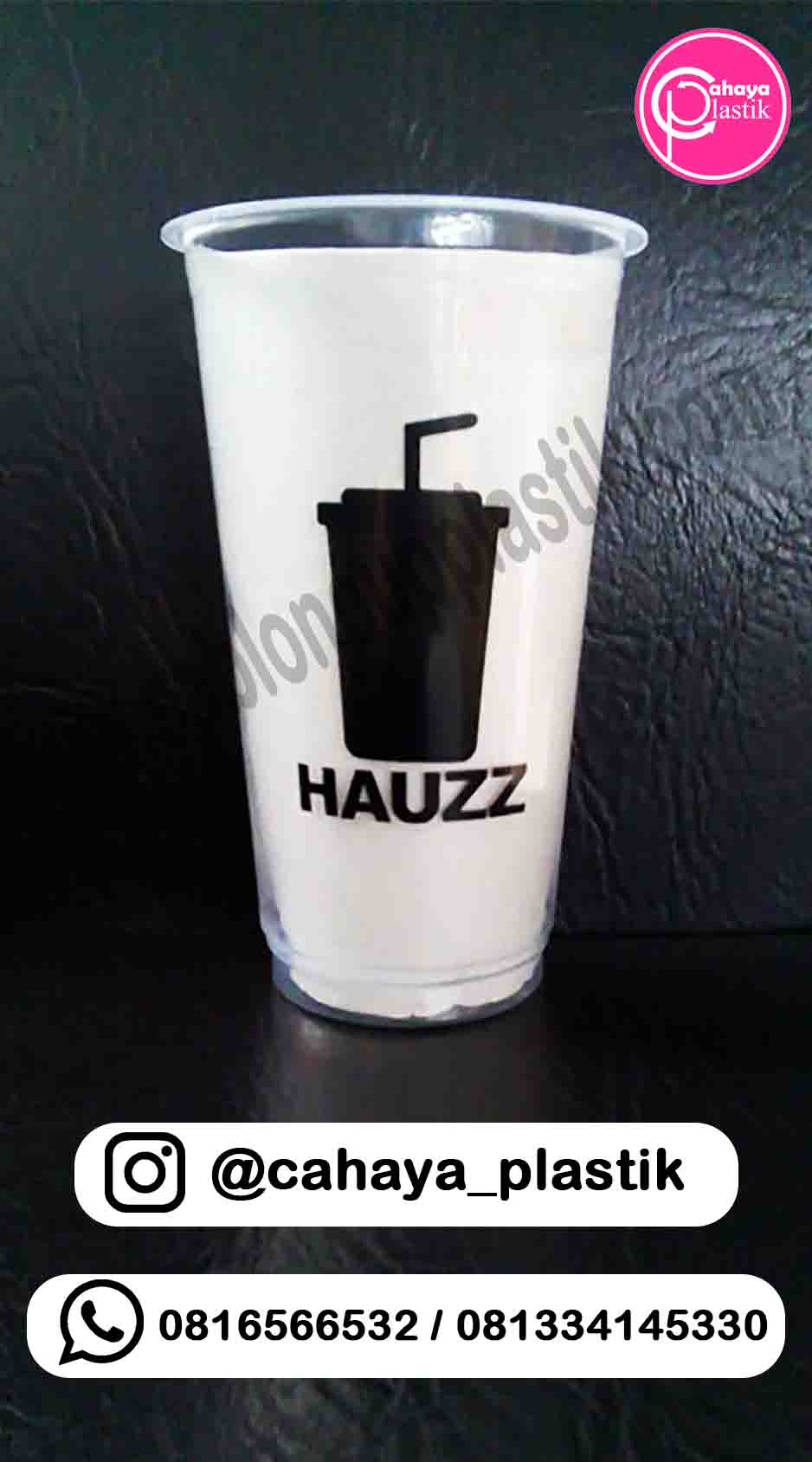 sablon gelas plastik jumbo 22 oz