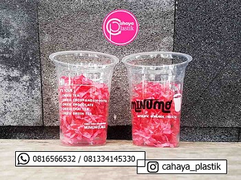 sabln gelas plastik tebal 2 warna 