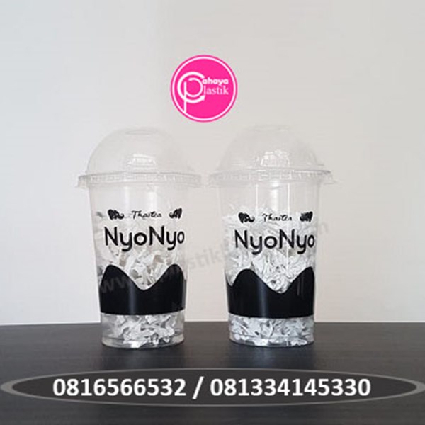 sablon gelas plastik 16 oz tebal murah