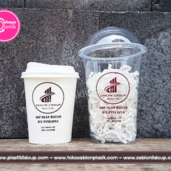 sablon gelas plastik dan gelas papercup