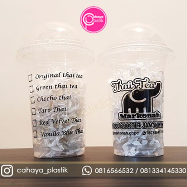 sablon gelas plastik 1 warna