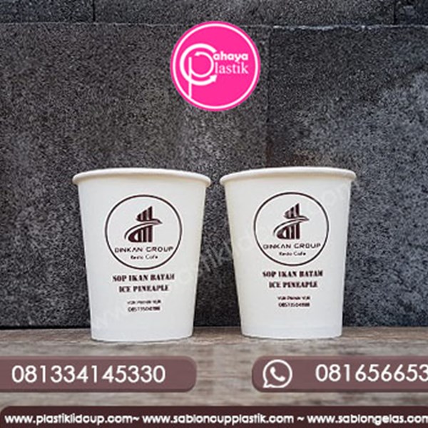 sablon papercup minuman panas 9 oz