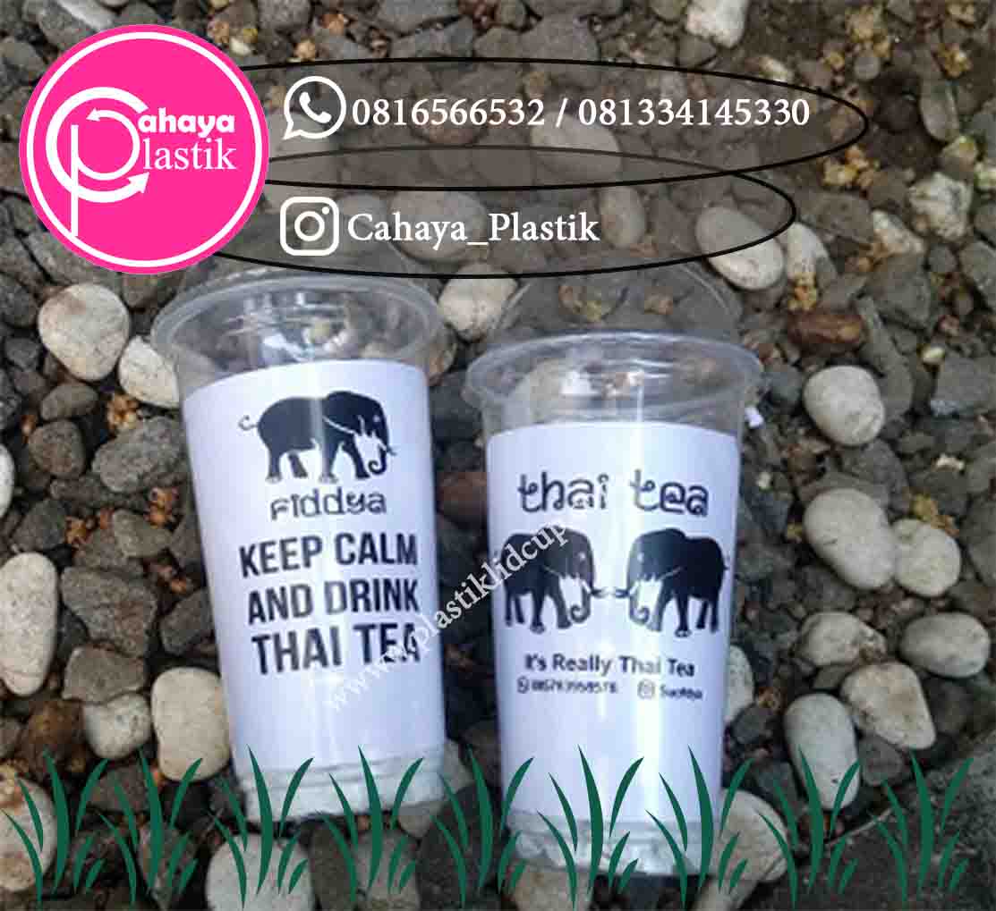 sablon gelas plastik 22 oz 