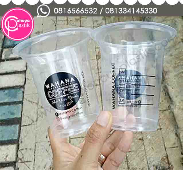 sablon cup plastik 12 oz