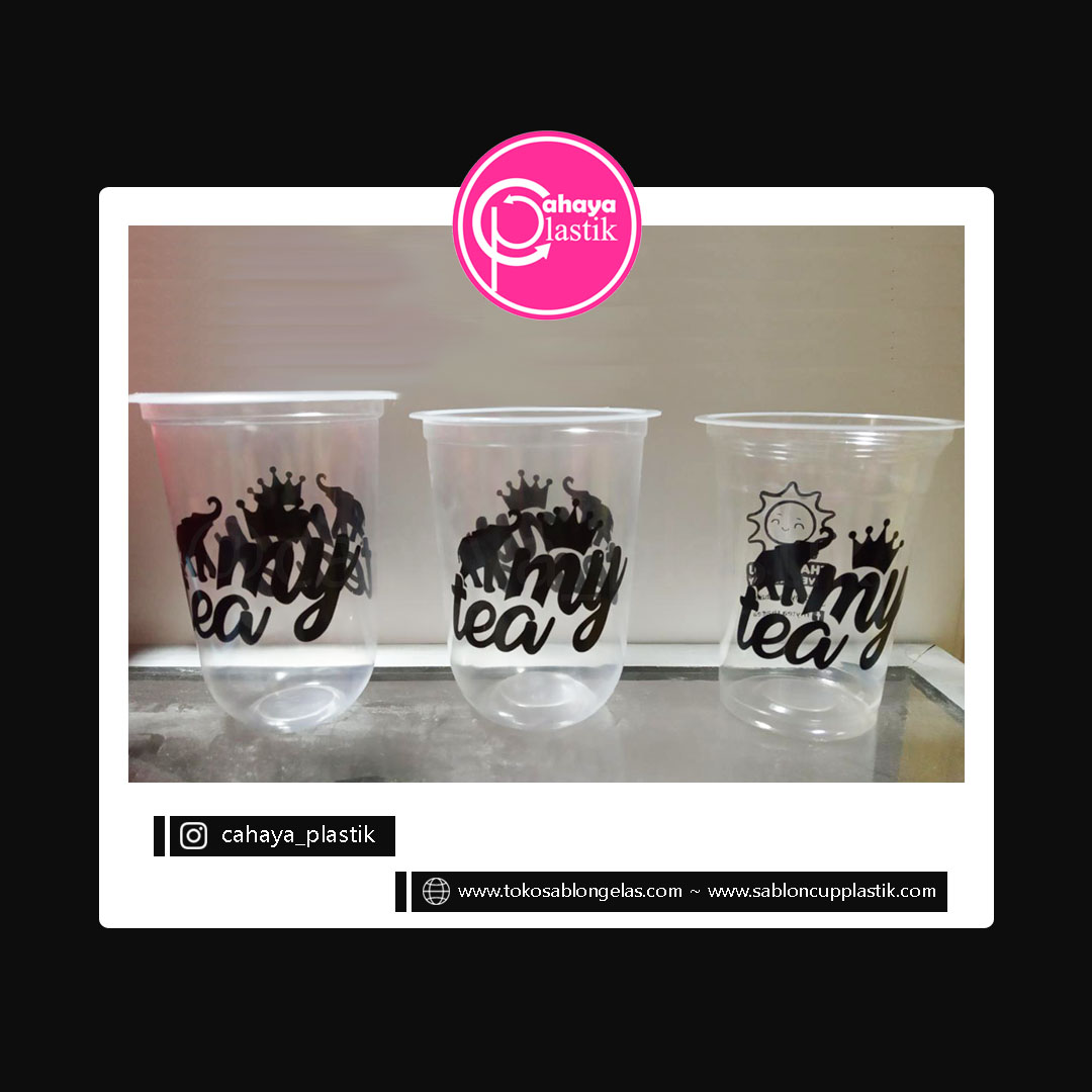 sablon cup plastik sablon gelas plastik aneka ukuran