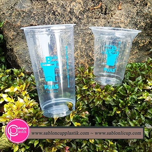 sablon cup plastik malang sablon gelas plastik jumbo dan kecil